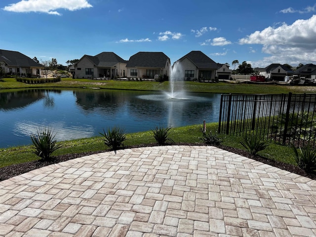 view of water feature