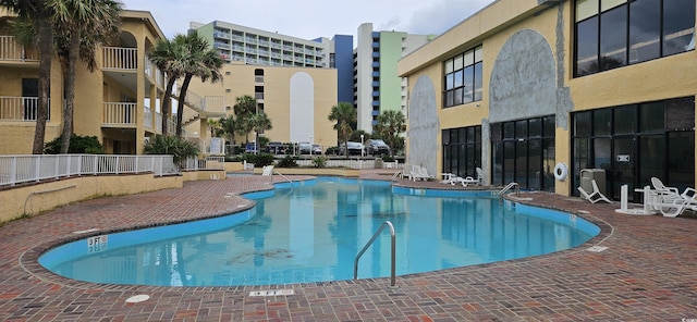 view of pool with a patio