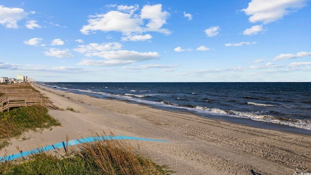 water view featuring a view of the beach