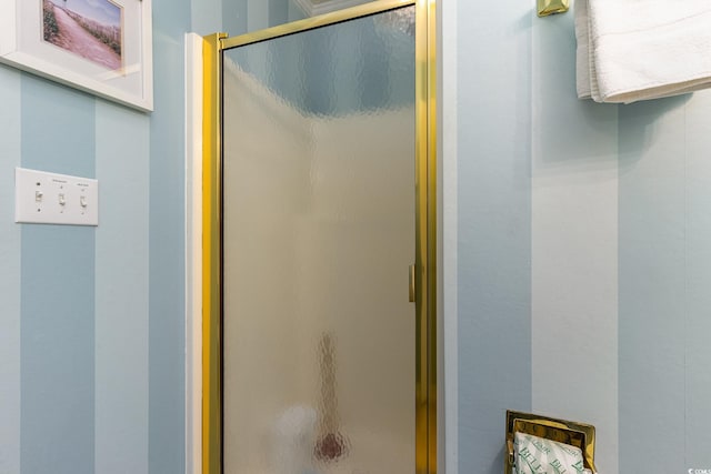 bathroom featuring walk in shower