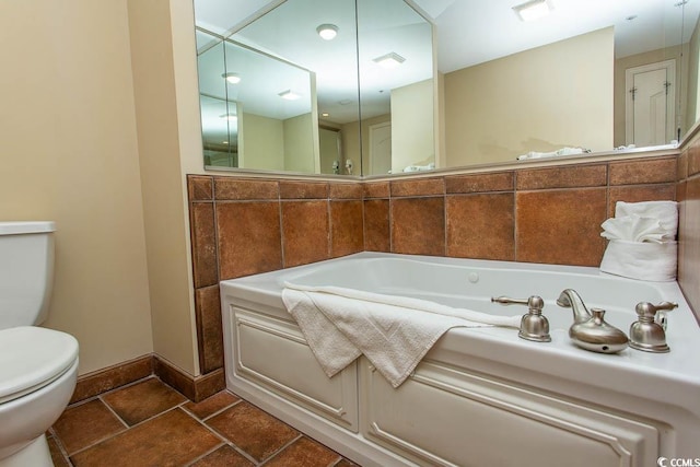 bathroom with a bathtub and toilet