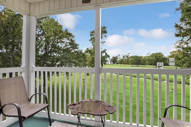 view of sunroom / solarium