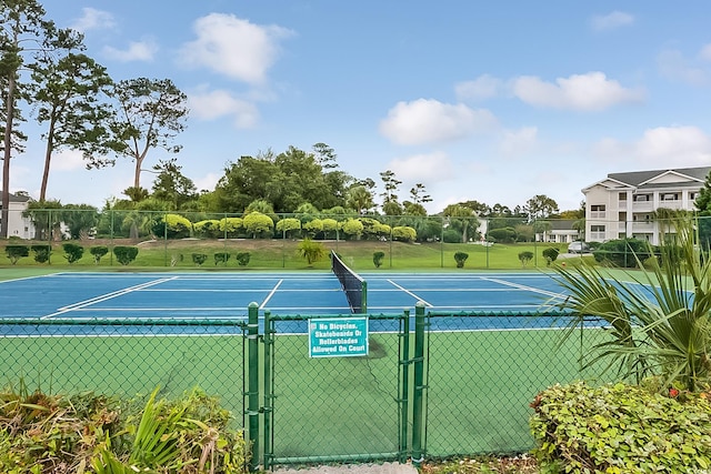 view of tennis court