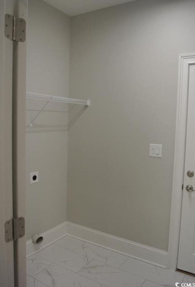 laundry area with electric dryer hookup