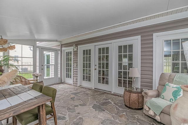 view of sunroom