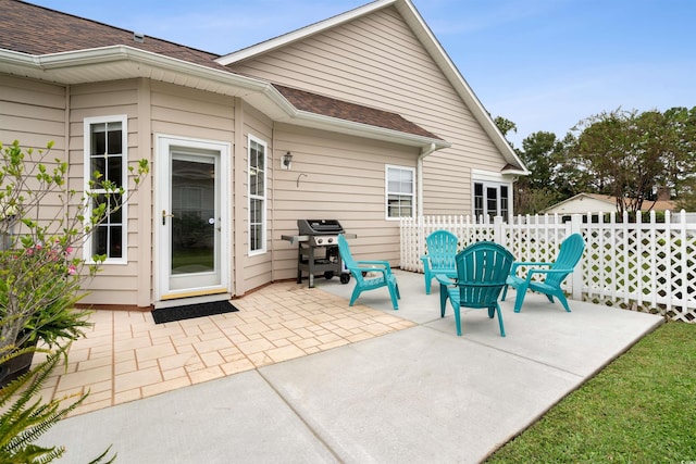 view of patio / terrace featuring grilling area