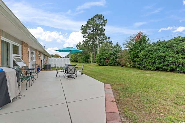 view of patio with central air condition unit