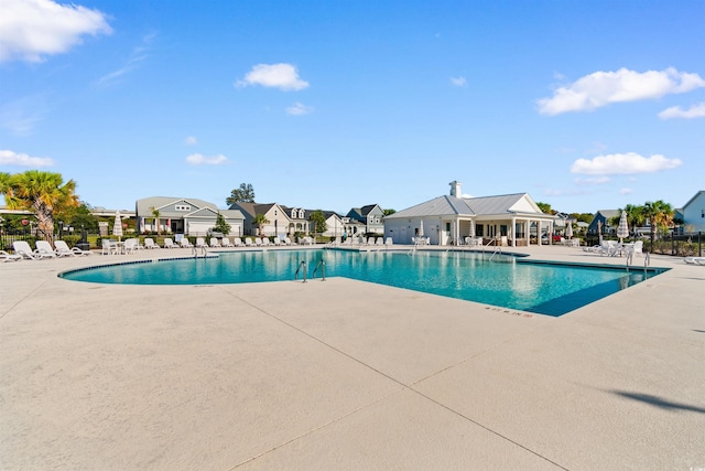 view of pool with a patio