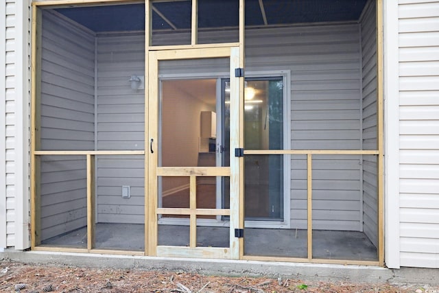 view of doorway to property