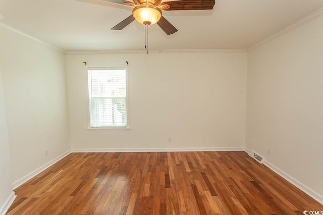 340 Walden Lake Rd, Conway, SC 29526 - unfurnished room featuring light wood-style floors, ceiling fan, crown molding, and baseboards