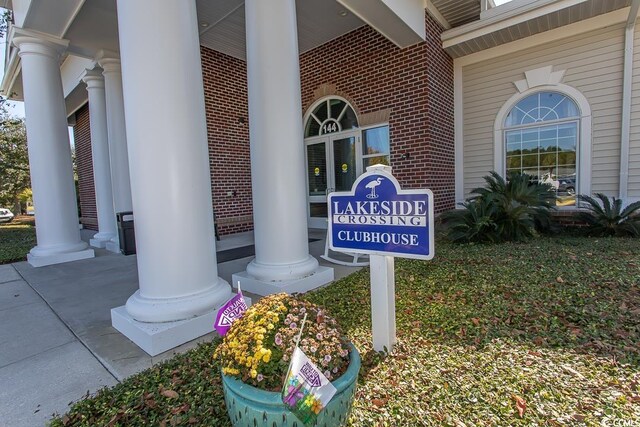 340 Walden Lake Rd, Conway, SC 29526 - exterior view of ornate columns and brick siding