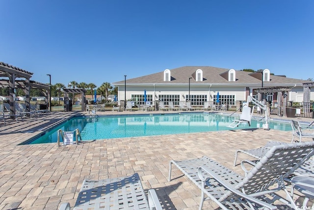 340 Walden Lake Rd, Conway, SC 29526 - community pool with a pergola and a patio area