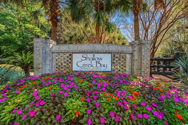 view of community sign