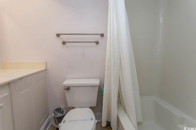 full bath with toilet and vanity