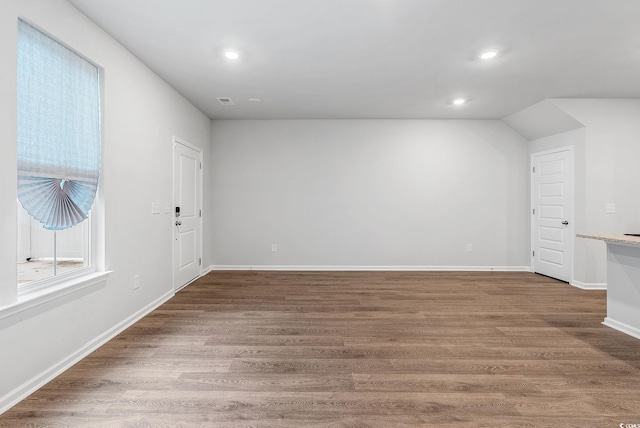 interior space with wood-type flooring