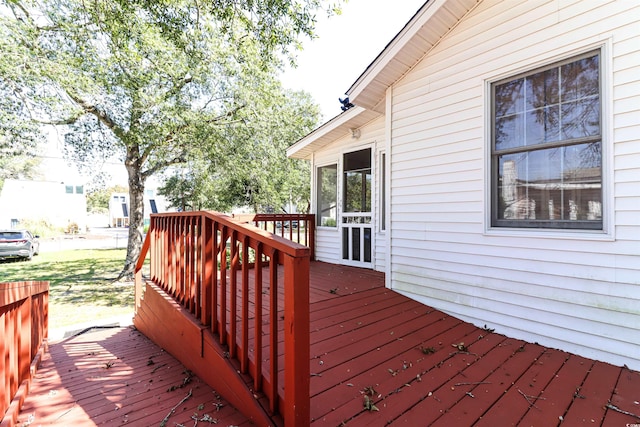 view of wooden deck