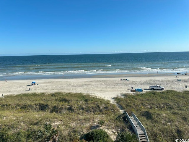 water view with a view of the beach