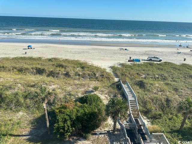 water view with a view of the beach