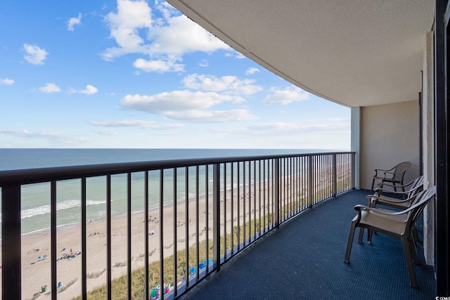 2301 Ocean Blvd S Unit 1218, Myrtle Beach, SC 29577 - balcony with view of water and beach