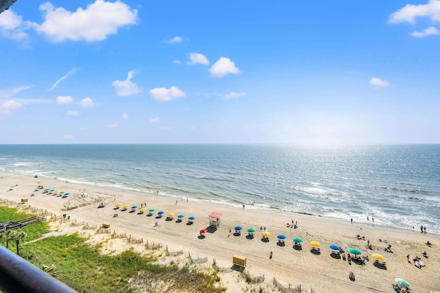 water view with a view of the beach