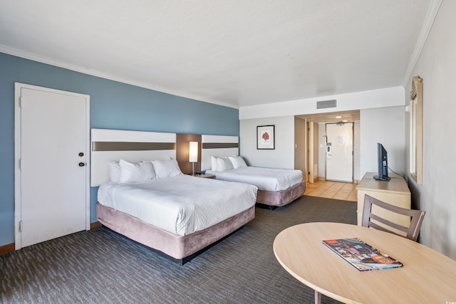 bedroom featuring ornamental molding