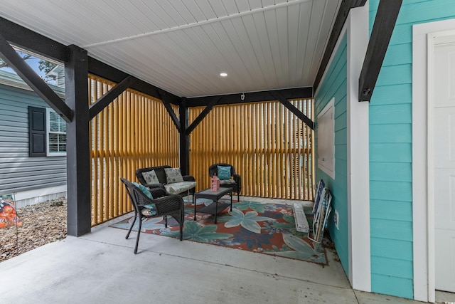 view of patio with outdoor lounge area