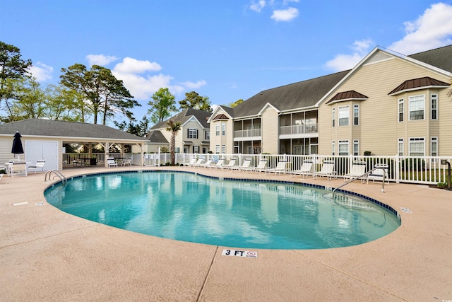 view of pool with a patio area