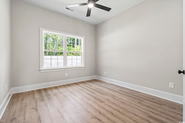 205 Waterfall Cir, Little River, SC 29566 - unfurnished room with wood finished floors, ceiling fan, and baseboards