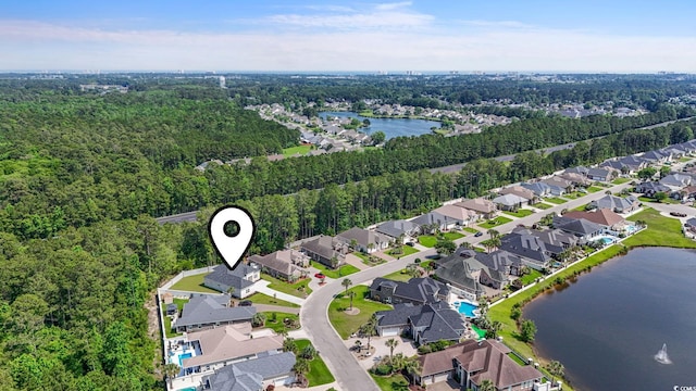 205 Waterfall Cir, Little River, SC 29566 - aerial view of property and surrounding area with nearby suburban area and a large body of water