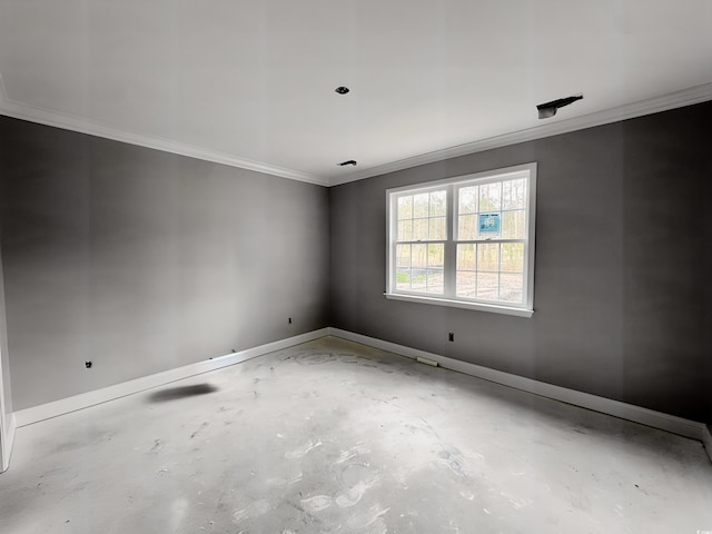 650 Timber Creek Dr, Loris, SC 29569 - unfurnished room featuring crown molding, unfinished concrete flooring, and baseboards