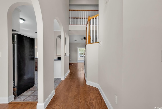 hallway featuring light hardwood / wood-style floors