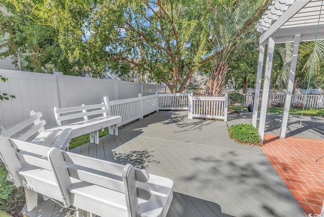 view of wooden deck