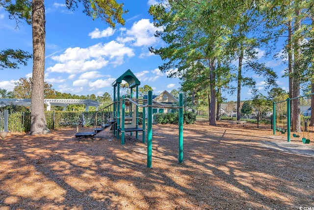 view of jungle gym