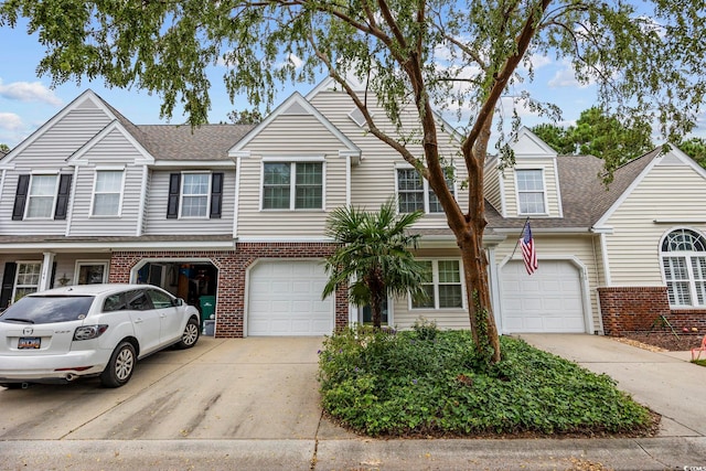 view of property featuring a garage