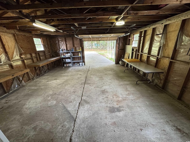 garage featuring gas water heater