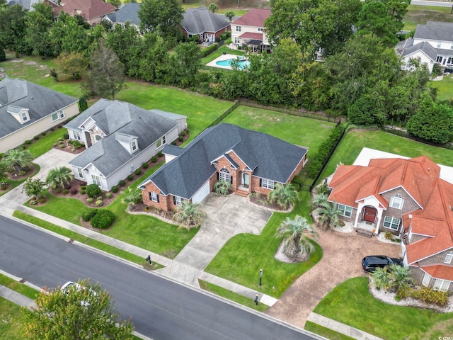 birds eye view of property featuring a residential view