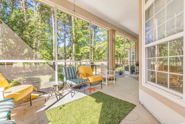 view of sunroom