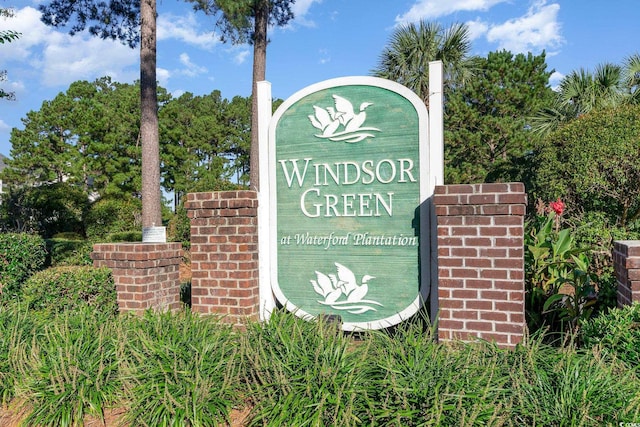 view of community sign