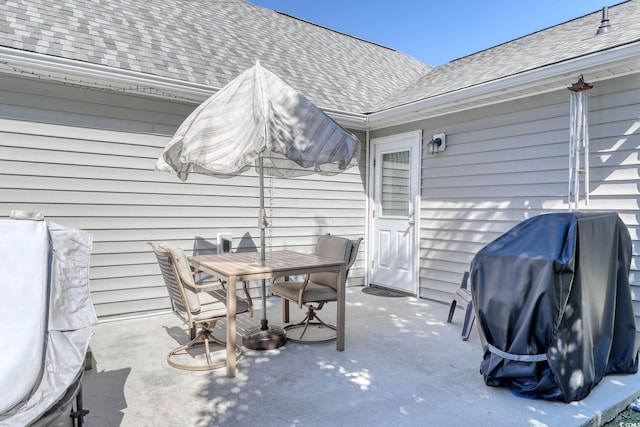 view of patio with area for grilling