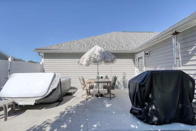 view of patio / terrace featuring grilling area