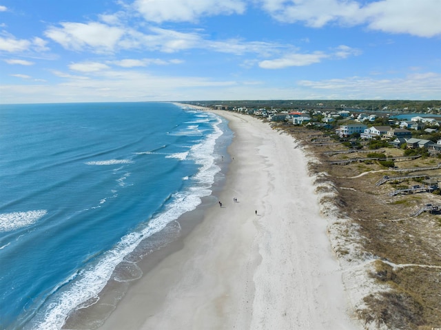 aerial view of extended coastline