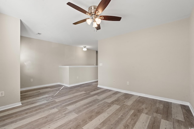 2248 Beauclair Ct, Myrtle Beach, SC 29579 - unfurnished room featuring a ceiling fan, wood finished floors, and baseboards