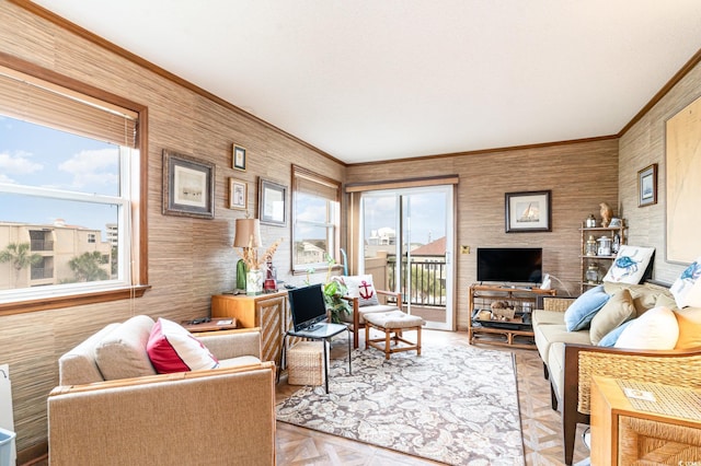 1582 S Waccamaw Dr Unit 60, Garden City Beach, SC 29576 - living area featuring crown molding