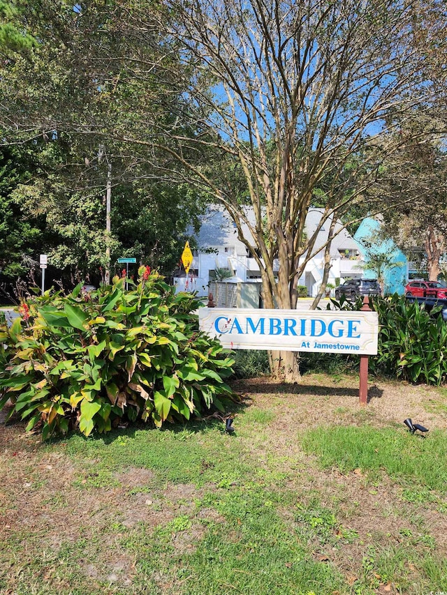 view of community sign