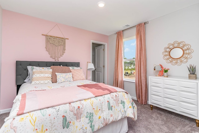 view of carpeted bedroom