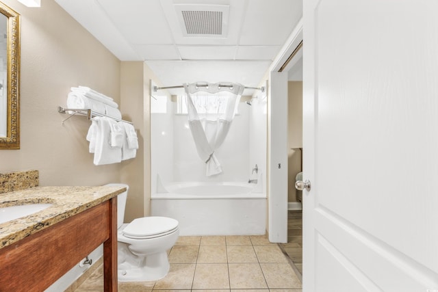 2504 N Ocean Blvd Unit 1736, Myrtle Beach, SC 29577 - full bath with toilet, vanity, tub / shower combination, and tile patterned floors