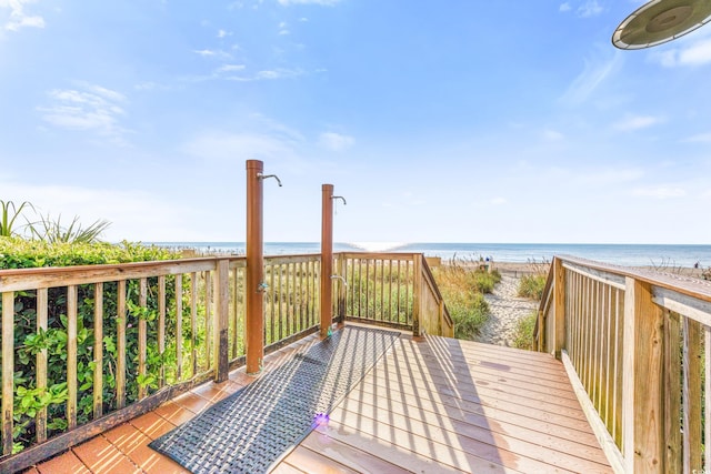 2504 N Ocean Blvd Unit 1736, Myrtle Beach, SC 29577 - deck with view of water and beach