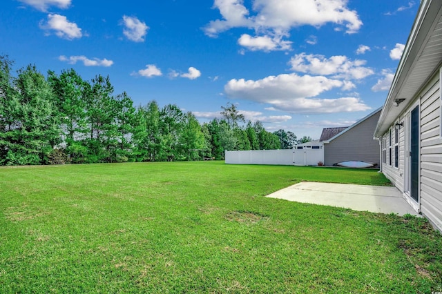 view of yard featuring a patio area