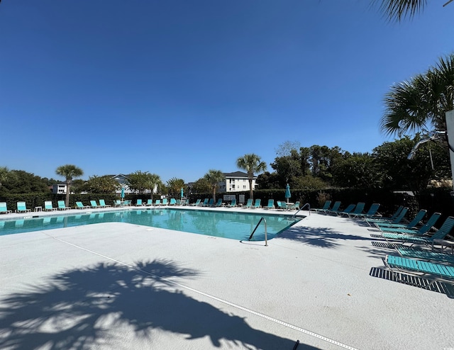 view of pool featuring a patio area