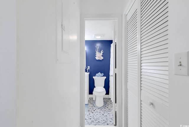 corridor with tile patterned floors